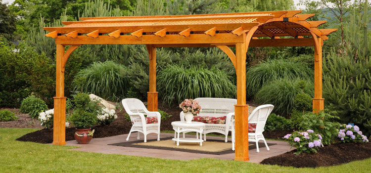 Cedar Wood Pergola Installation in Calabasas, CA