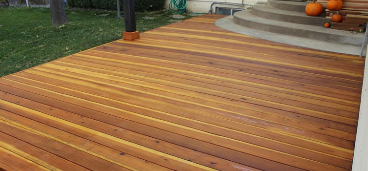 Smooth Redwood Decking in Calabasas, CA